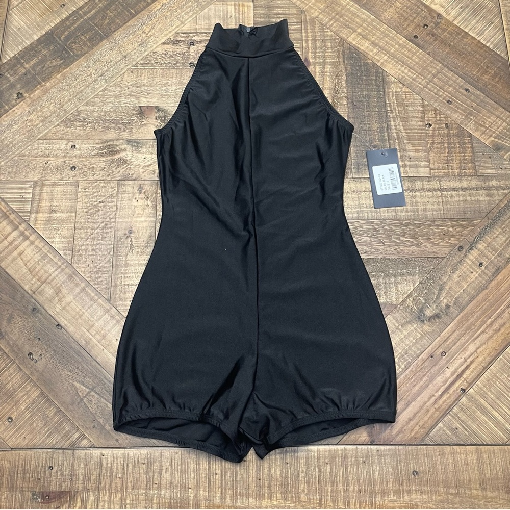 Chic Black High-Neck Jumpsuit